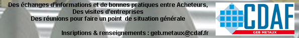 Le GEB Métaux, pour une analyse tendancielle